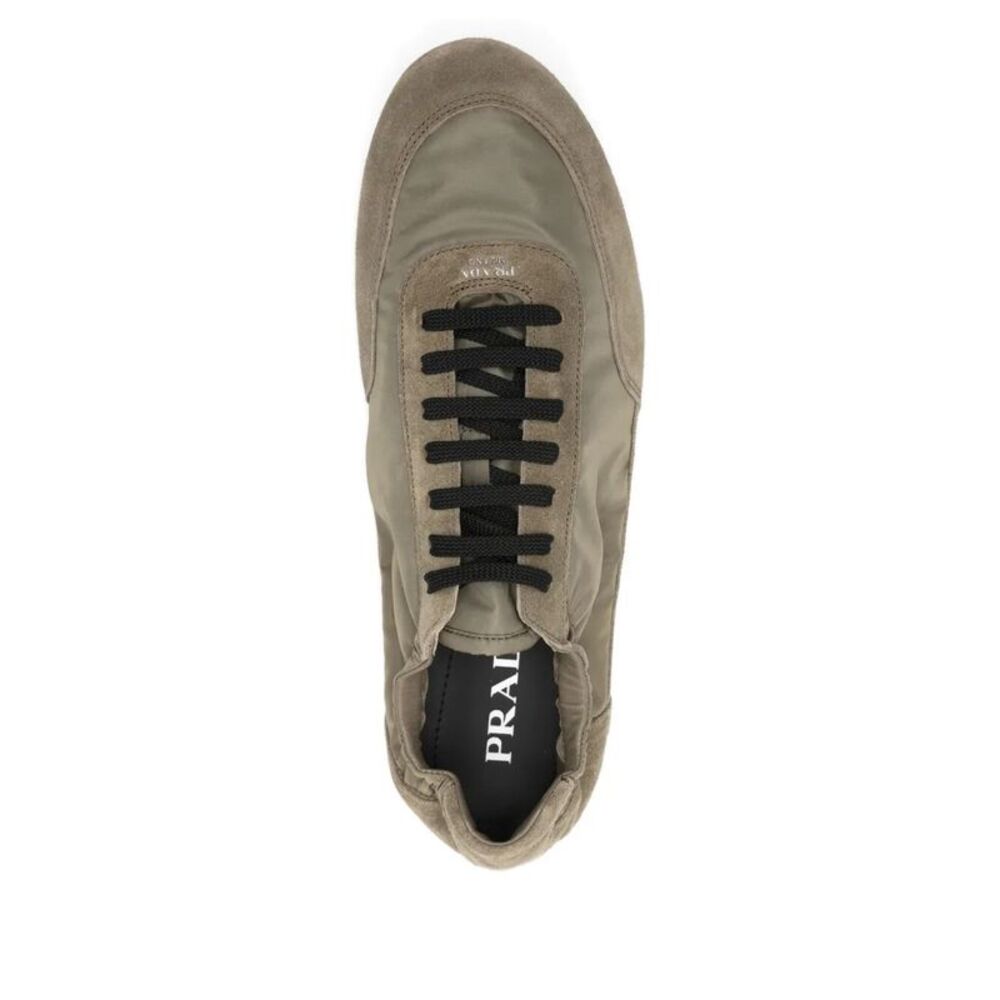 Prada Men Collapse Re-Nylon And Suede Elasticized Sneakers - Picture 4 of 4